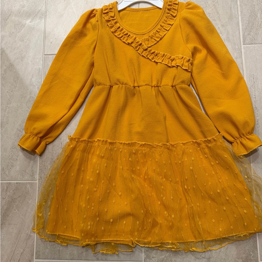 Charming Yellow Kids Dress